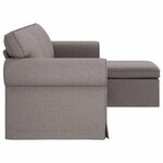 vidaXL Canapé Taupe 215 x 138 x 80 cm tissu