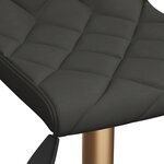 vidaXL Chaises pivotantes à manger lot de 2 gris foncé velours