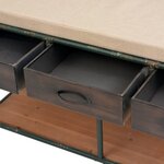 vidaXL Banc de rangement avec coussin 107 5 x 34 5 x 59 cm