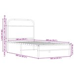 vidaXL Cadre de lit sans matelas 100x200 cm chêne marron