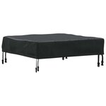 vidaXL Housse de Table Uni Noir 62 x 62 x 15 cm tissu