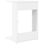 vidaXL Table d'appoint Blanc 40 x 38 x 62 5 cm Bois d'ingénierie