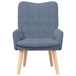 Chaise Relaxante vidaXL en Tissu Cordon Bleu