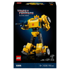 Set LEGO® Icons Transformers Bumblebee (10338) - Construction Détail du Robot Culte des Années 1980