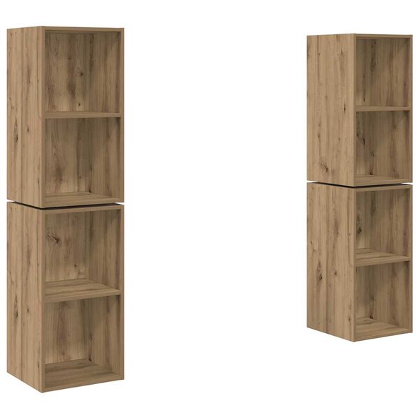 vidaXL Ensemble meuble TV 4 Pièces Chêne artisanal 37 x 37 x 72 cm