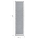 Vidaxl tapis bcf gris avec motif 80x300 cm