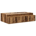 vidaXL Cadre de lit de rangement en vieux bois 90x190 cm