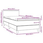 vidaXL Sommier à lattes de lit avec matelas et LED rose 100x220 cm velours