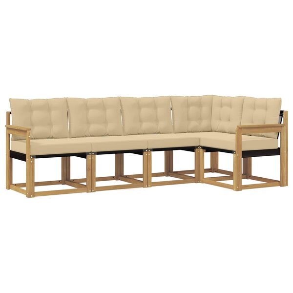 vidaXL Ensemble de canapés d'extérieur avec coussin 5 Pièces