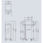 Armoire réfrigérée négative 410 l - porte vitrée - atosa - r290 - acier inoxydable1410vitrée 600x730x1945mm