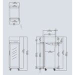 Armoire réfrigérée négative 410 l - porte vitrée - atosa - r290 - acier inoxydable1410vitrée 600x730x1945mm