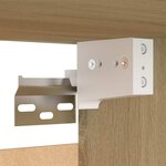 vidaXL Meubles TV 2 Pièces Blanc et chêne sonoma Bois d’ingénierie
