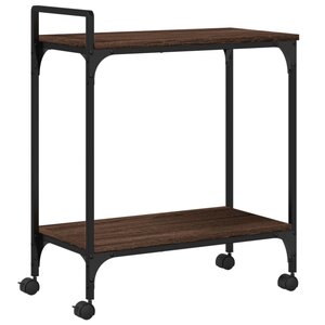 vidaXL Chariot de cuisine chêne marron 60 5x31x72 5 cm bois ingénierie