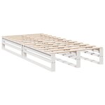 vidaXL Lit bibliothèque sans matelas blanc 75x190cm bois de pin massif