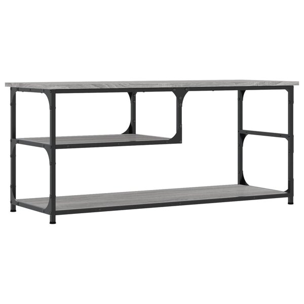 vidaXL Meuble TV sonoma gris 103x38x46 5 cm bois d'ingénierie et acier