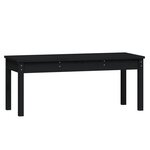 vidaXL Banc de jardin noir 109x44x45 cm bois massif de pin