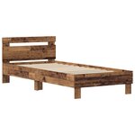 vidaXL Cadre de lit Bois ancien 98 5 x 200 cm Bois d'ingénierie