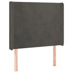 vidaXL Sommier à lattes de lit matelas et LED Gris foncé 100x200 cm