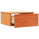 vidaXL Table de chevet avec tiroir Marron cire 37 x 35 x 18 5 cm