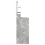 vidaXL Tables de maquillage pour chambre Gris béton 80 x 39 6 x 135 cm