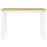 vidaXL Table à manger Panama blanc 117x60x75 cm bois massif de pin