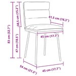 vidaXL Chaises à manger lot de 6 jaune velours