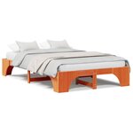 vidaXL Cadre de lit Marron cire 197 x 127 x 30 cm Bois massif en pin