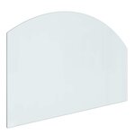 vidaXL Plaque en verre de cheminée Transparent 80 x 50 cm Verre