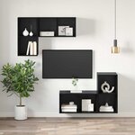 vidaXL Cabinet TV Chêne noir 37 x 37 x 72 cm Bois d'ingénierie