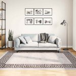 vidaXL Tapis lavable blanc et noir 150x230 cm antidérapant