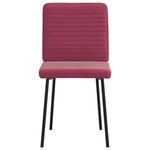 vidaXL Chaises à manger lot de 6 rouge bordeaux velours