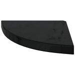 vidaXL Étagères d'angle flottantes 2Pièces noir brillant 35x35x3 8 cm MDF