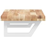 vidaXL Étagère de vasque murale acier et bois massif d'acacia