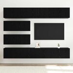 vidaXL Ensemble meuble TV 10 Pièces Chêne noir 100 x 30 x 30 cm