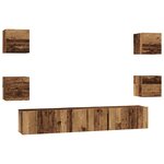 vidaXL Ensemble meuble TV 7 Pièces Bois ancien 60 x 30 x 30 cm