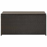 vidaXL Boîte de rangement de jardin résine tressée 100x50x50 cm marron