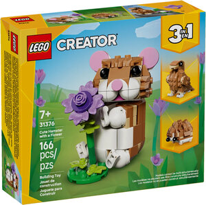 LEGO Creator 3-en-1 L'adorable hamster et la fleur 31376