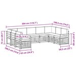 vidaXL Ensemble de canapés d'extérieur 9 pc Naturel et Anthracite