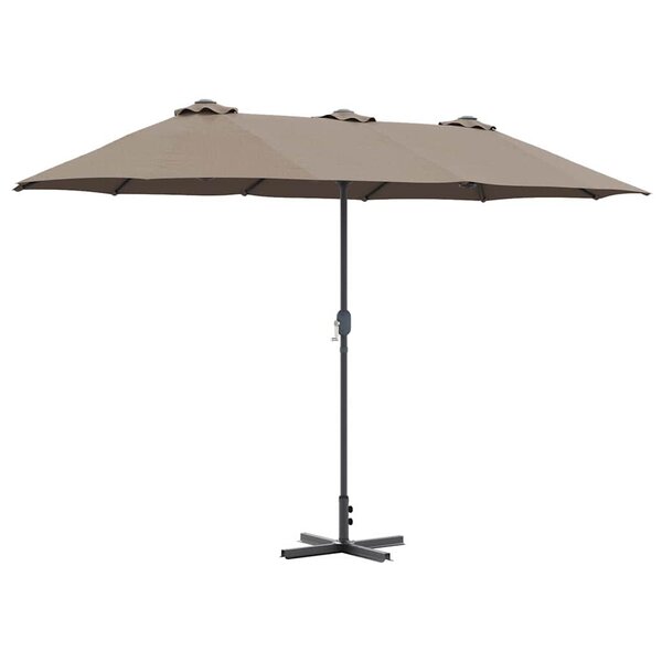 vidaXL Parasol de jardin 370 x 197 x 239 cm Polyester et Aluminium