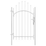 Vidaxl portail de jardin acier 1 x 2 45 m blanc