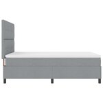 vidaXL Lit à ressorts avec matelas gris clair 160 x 200 cm en tissu.