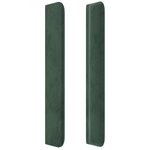 vidaXL Tête de lit avec oreilles Vert foncé 203x16x118/128 cm Velours