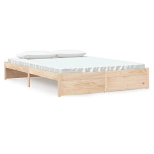 vidaXL Cadre de lit sans matelas bois massif 150x200 cm