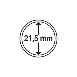 Capsules rondes 21 5mm pour monnaies de collection. Paquet - 10 capsules