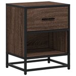 vidaXL Tables de chevet 2 Pièces chêne marron 40x31x50 cm bois ingénierie