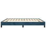 vidaXL Cadre de lit sans matelas bleu foncé 180x200 cm velours