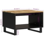 vidaXL Table basse 60x50x40 cm bois de manguier massif