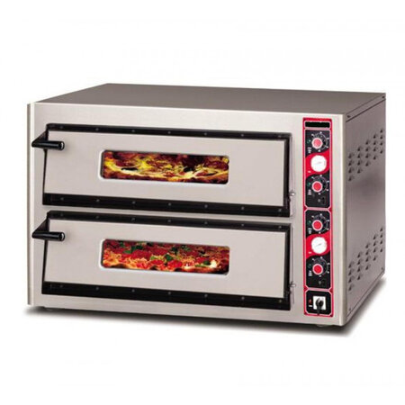 Four a pizza electrique 6+6 pizzas diam. 30 cm -  - acier inoxydable