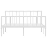 vidaXL Cadre de lit sans matelas blanc métal 140x200 cm