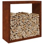 VidaXL Étagère à bois 100x40x100 cm acier résistant aux intempéries